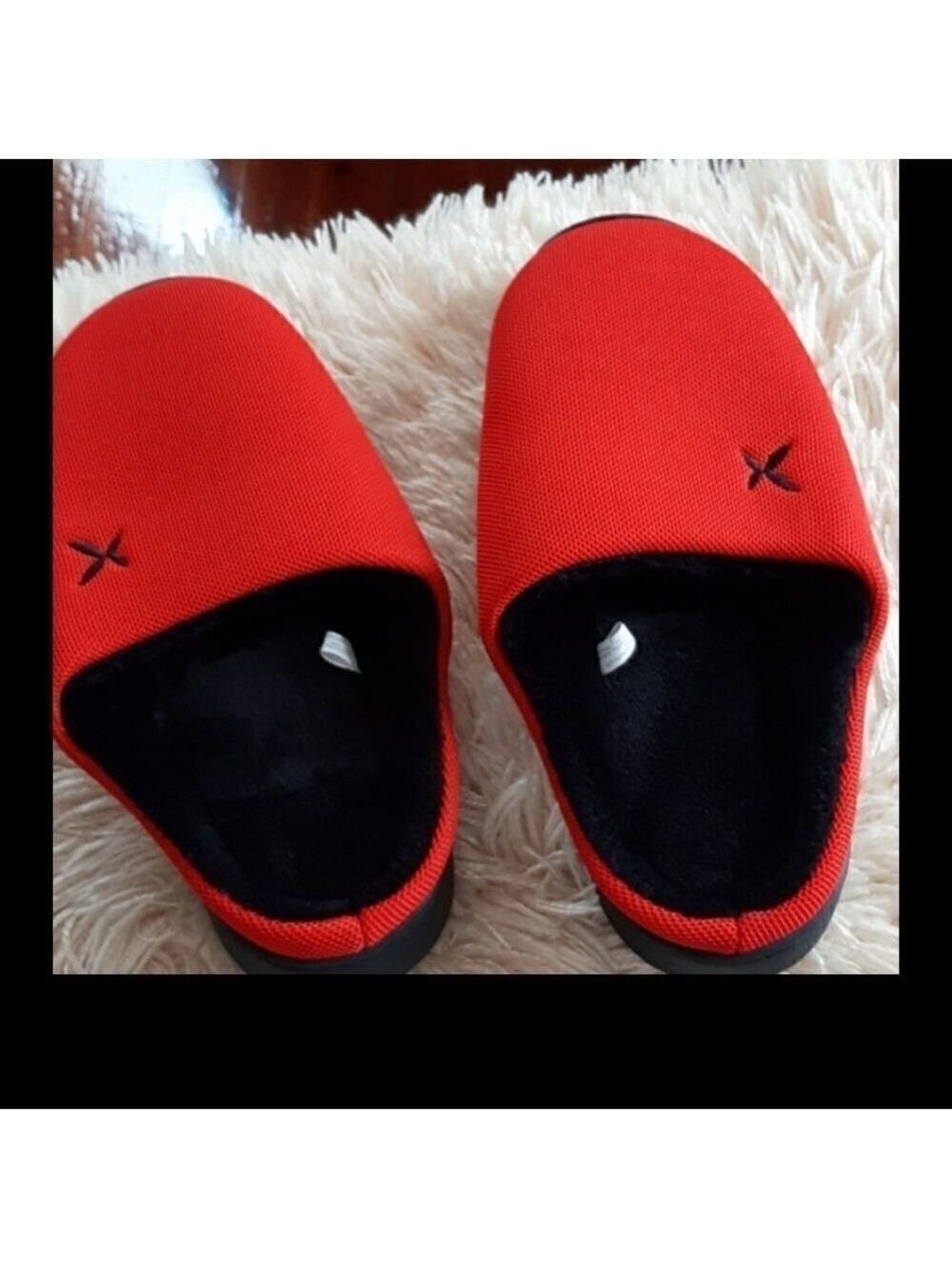NWT Memory Foam Slippers for Women Slip on Cotton  Non-Slip Rubber Size 8-8.5 - Picture 2 of 8
